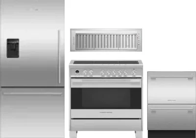4 Piece Package Includes Refrigerator, Range, Hood And Dishwasher
